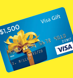  $1500 VISA CARD